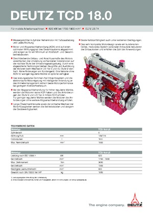 Motorlar Deutz TCD 18.0 L6