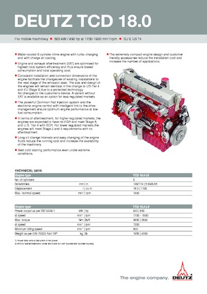 Motorlar Deutz TCD 18.0 L6