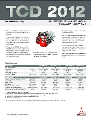 Motorlar Deutz TCD 2012 L4
