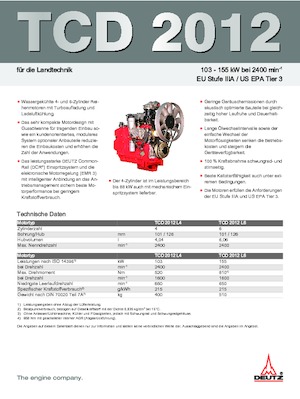 Engines Deutz TCD 2012 L6