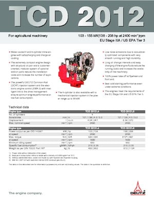 Engines Deutz TCD 2012 L6