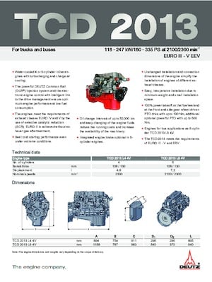 Engines Deutz TCD 2013 L4 4V
