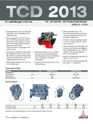 Engines Deutz TCD 2013 L6 4V