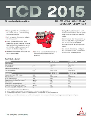 Engines Deutz TCD 2015 V6