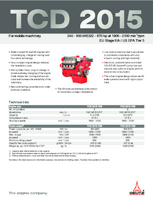 Motorlar Deutz TCD 2015 V06