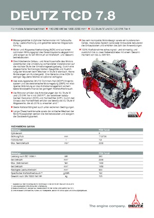 Engines Deutz TCD 7.8 L6