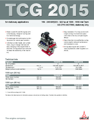 Engines Deutz TCG 2015 V6