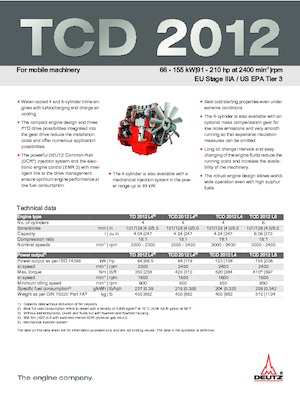 Engines Deutz TD 2012 L4