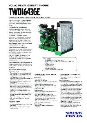 Engines Volvo Penta TWD1643GE