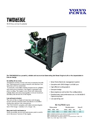 Motorlar Volvo Penta TWD1653GE