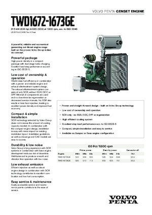 Engines Volvo Penta TWD1672GE
