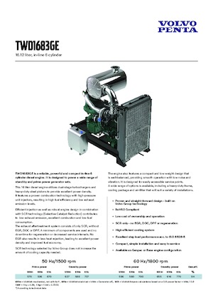 Engines Volvo Penta TWD1683GE