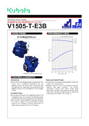 Engines Kubota V1505T