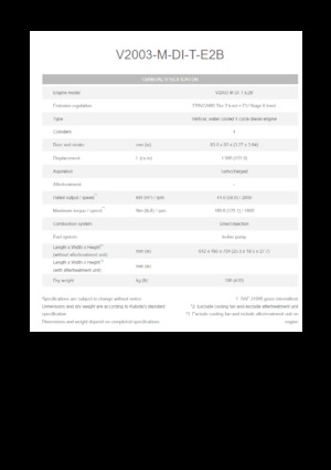 Motorlar Kubota V2003-M-DI-T-E2B