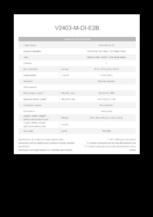 Engines Kubota V2403-M-DI-E2B