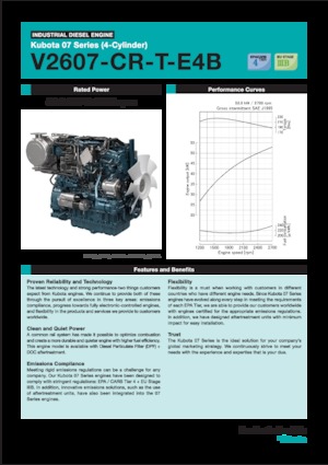 Engines Kubota V2607-CR-T-E4B