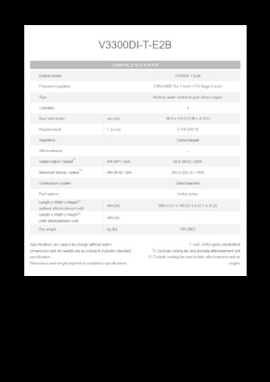 Motorlar Kubota V3300DI-T-E2B