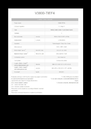 Motorlar Kubota V3800-TIEF