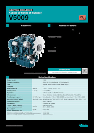 Engines Kubota V5009