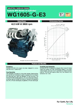 Engines Kubota WG1605-G-E3