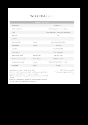 Motorlar Kubota WG3800-GL-E3