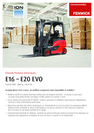 Electric forklifts Linde E20PH triplex