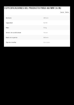 Excavator buckets Caterpillar 400 MM