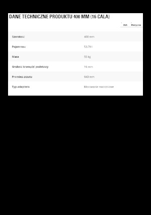 Excavator buckets Caterpillar 400 MM