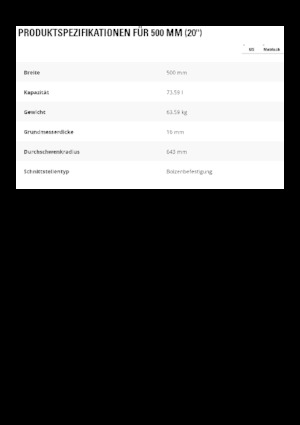 Excavator buckets Caterpillar 500 MM