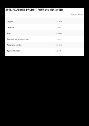 Excavator buckets Caterpillar 500 MM