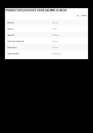Excavator buckets Caterpillar 500 MM
