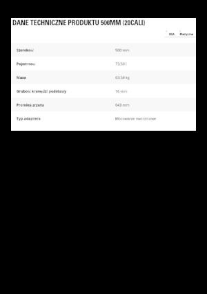 Excavator buckets Caterpillar 500 MM