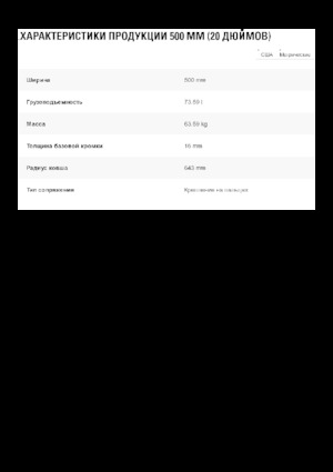Excavator buckets Caterpillar 500 MM