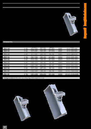 Excavator buckets Kinshofer DC23L-200