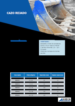 Excavator buckets Arden R05V11