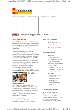 Sementer amaçlı ekskavatörler Reform Werke Boki 2551 E