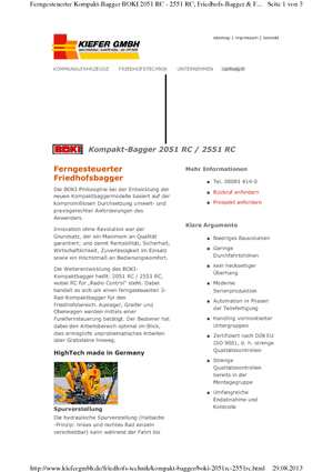 Digger For Grave Excavation Reform Werke Boki 2551 RC