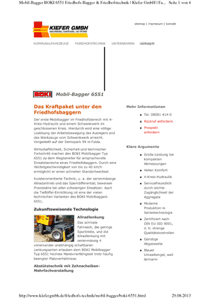 Digger For Grave Excavation Reform Werke Boki 6551