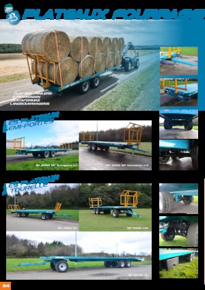 Flat bed trailers Rolland RP 12006 LCH