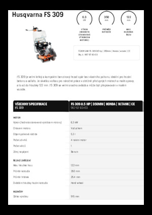Floor Saws Husqvarna FS 309