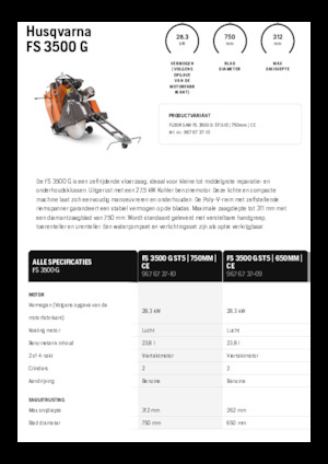 Floor Saws Husqvarna FS 3500 G