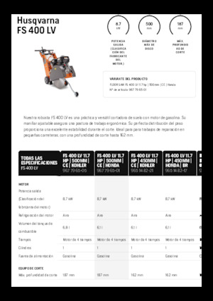 Floor Saws Husqvarna FS 400 LV