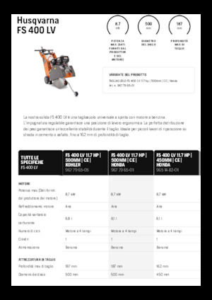 Floor Saws Husqvarna FS 400 LV