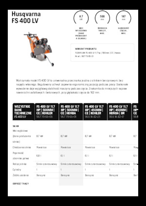 Floor Saws Husqvarna FS 400 LV