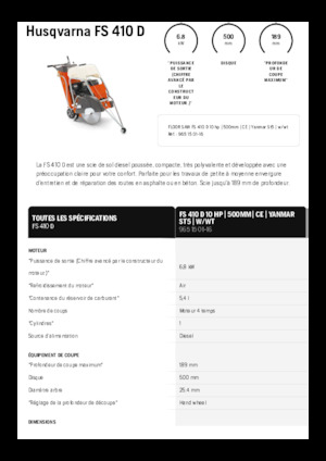 Floor Saws Husqvarna FS 410 D