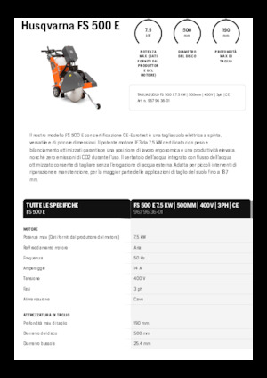 Zemin Testeresi Husqvarna FS 500 E