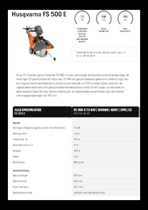 Zemin Testeresi Husqvarna FS 500 E