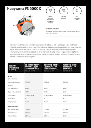 Floor Saws Husqvarna FS 5000 D