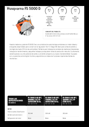 Floor Saws Husqvarna FS 5000 D
