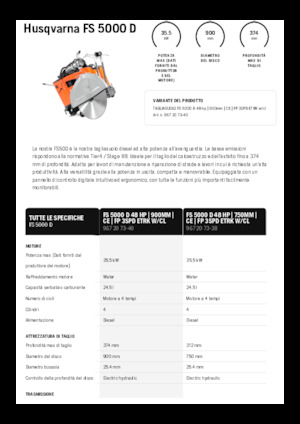 Floor Saws Husqvarna FS 5000 D